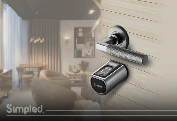 simpled electronic front door lock in UK