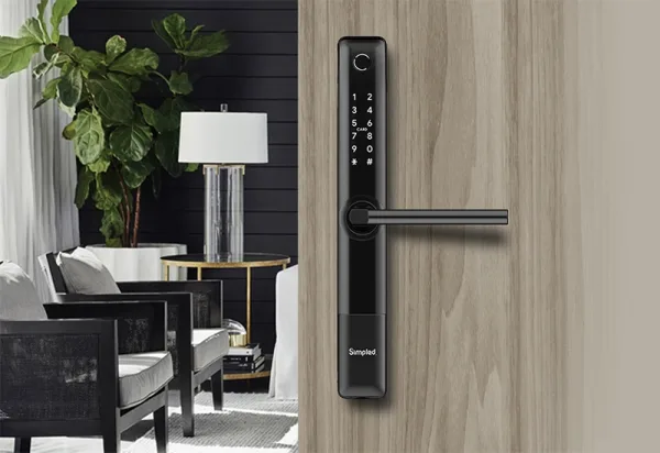 smart keyless door lock with biometric fingerprint 