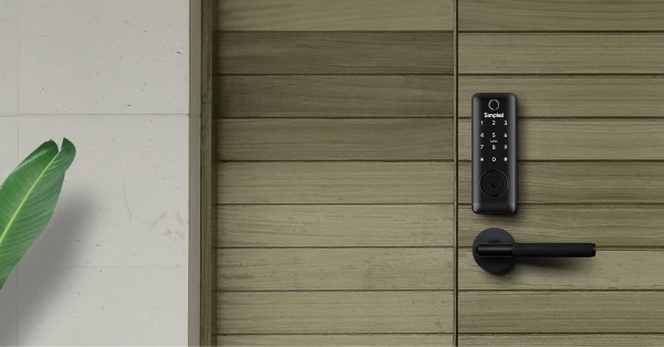 Alexa front door lock with smart handle